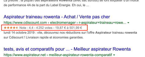 fiche produit e-commerce micro données