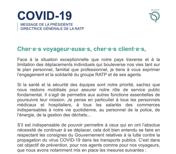 ratp - et si on profitait de ce temps long pour communiquer