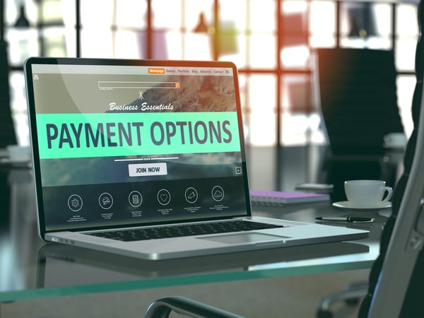Page options de paiement