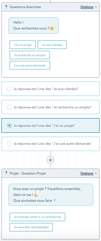 exemple de paramétrage dun chatbot